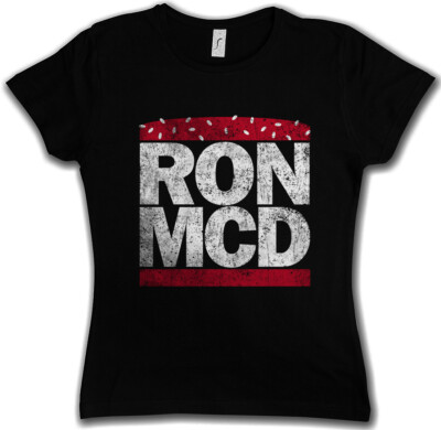 RON MCD DAMEN T-SHIRT Ronald Fun McDonald McDonald's Whopper Big Burger Mac