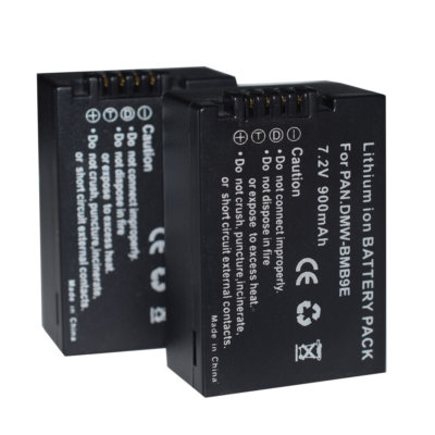 2x DMW-BMB9E Li-ion Battery For Panasonic DMC-FZ100 FZ150