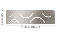 Schluter SHELF-N - Curve Design - Brushed Stainless Steel - SNS1D6EB