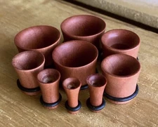 PAIR Sawo Wood Tunnels Single Flare Plugs Organic Earlets Gauges Body Jewelry