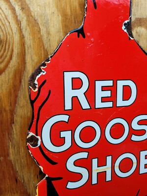 ビンテージ　レッドグースシューズ RED  SHOSE オブジェ VINTAGE RED GOOSE PORCELAIN SIGN SHOES FOOTWEAR RETAIL
