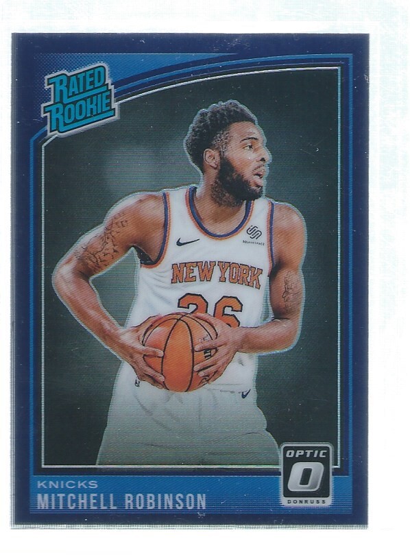MITCHELL ROBINSON 2018-19 PANINI DONRUSS OPTIC PURPLE HOLO PRIZM RC #163