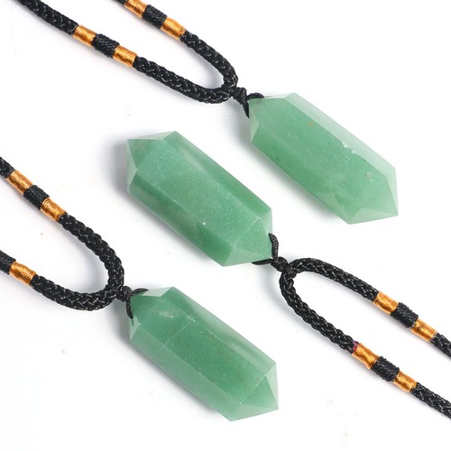 Collar de curación Reiki colgante hexagonal péndulo piedra cuarzo cristal natural - Imagen 29 de 271