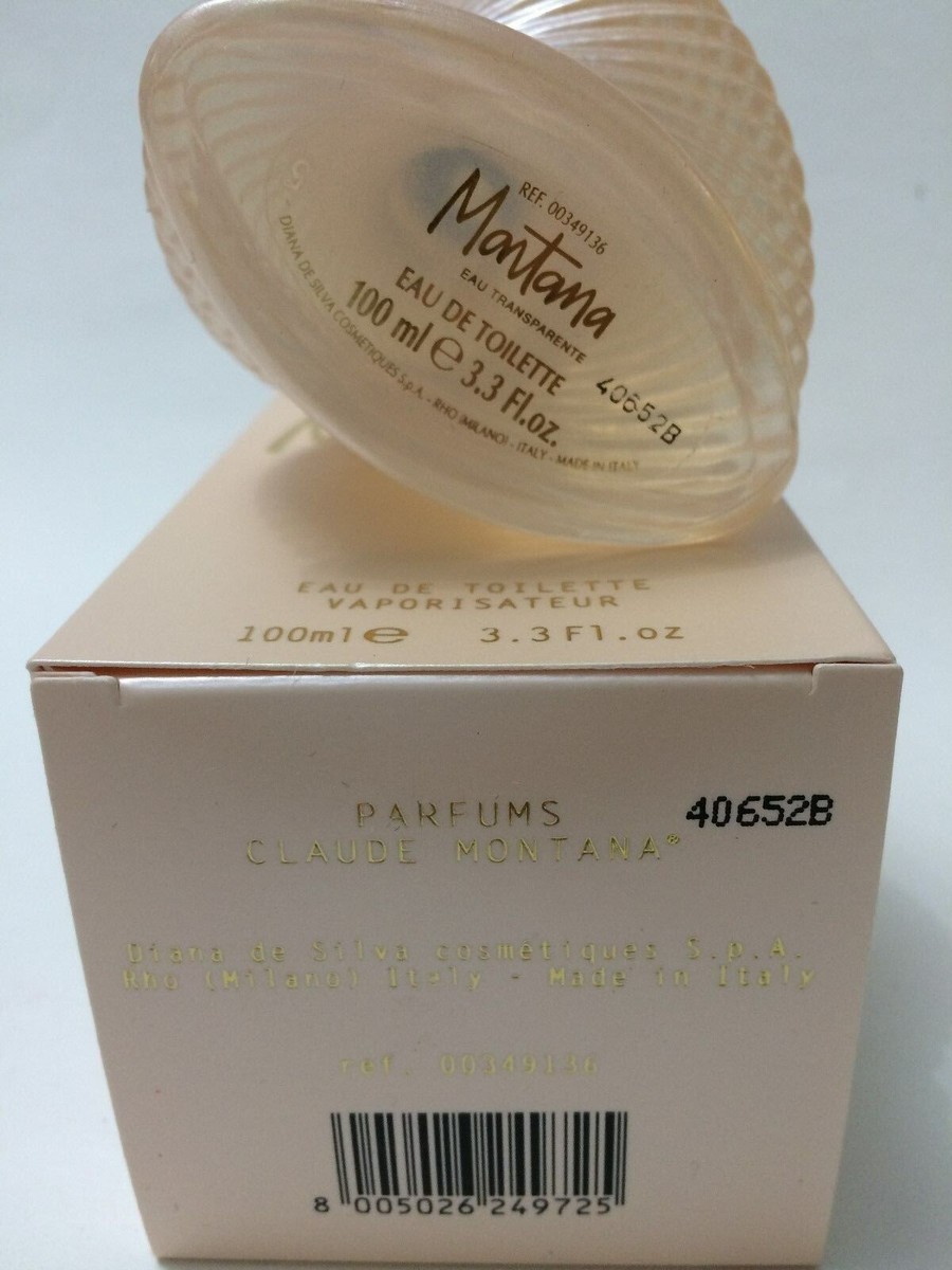 MONTANA Eau Tranparente Claude Montana Perfume Women 3.3 oz/100 ml