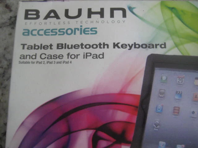 BAUHN Tablet Keyboard and Case iPad 2/3/4 bluetooth wireless NEW In Box - Image 3 of 4