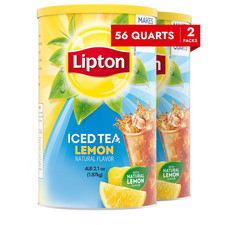 Lipton Lemon Sweetened Iced Tea Mix, Makes 28 Quarts Pack of 2