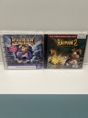 RAYMAN 1 & 2 pc game NEW lot retro adventure great escape