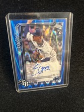 2025 TOPPS CHROME BLUE RAYWAVE AUTO ERIC ORZE RC ROOKIE /150