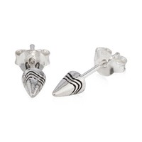 Paar Spitze Ohrstecker 925 Silber Oxidiert Kleine Gothic Ohrringe 5Mm Ohrschmuck