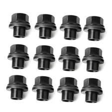 Two-Piece 19mm Sleeve Flanged Wheel Lug Nuts, M22x1.5 Hex 33mm for Heavy Duty 