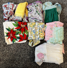 Vintage Lot of 8 Full Half Apron with Terry Hand Towel And Pockets HandMade