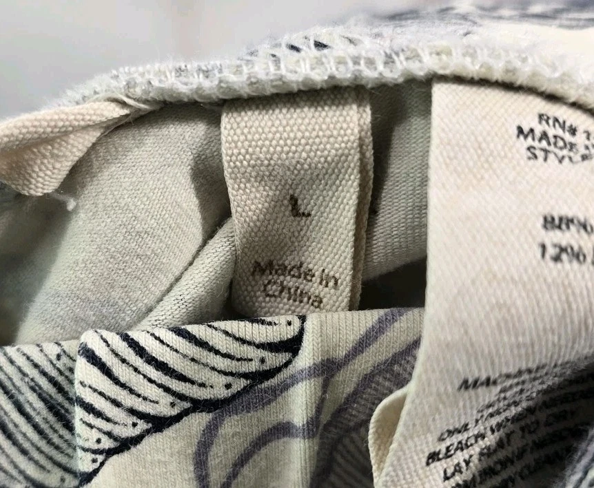 Soft Surroundings Leggings Womens Large Blue Butterfly Pull On Pants Crop - Image 4 of 4