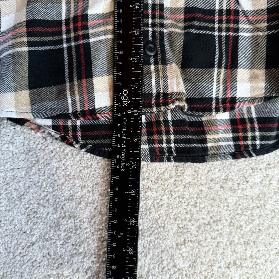 Carter’s size 7 Black/Grey/Red/Tan Plaid Flannel Button Down Shirt 100% Cotton - Image 4 of 4