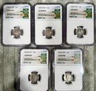 NGC 1940, 40, 43, 44, 45, (5) Mercury Dimes  10C Silver Route 66 The Mother Road
