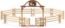 Schleich 42434 Horse Club Pferdekoppel mit Eingangstor Ergänzungsset Spielzeug