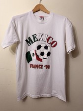 Vintage Mexico Soccer Team T Shirt Men’s Size Medium 98 World Cup In France Rare