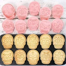 Best Day of the Dead Sugar Skull Cookie Cutters Set 10-Piece Da de los Muertos