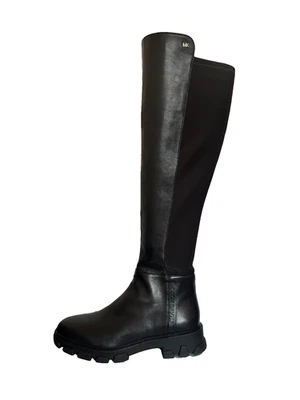 Michael Kors Stivali Ridley Haut Mi-Bas Noir En Cuir Pour Femme Taille UK 5 - Photo 1/4