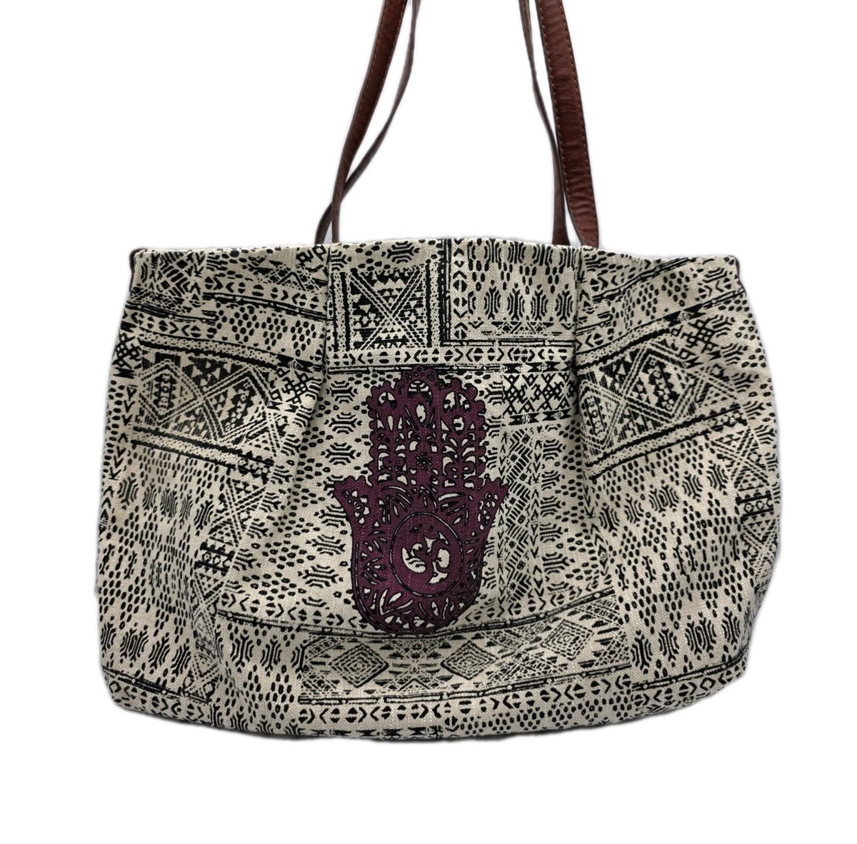 Lucky Brand Brown and Tan Canvas Tote Bag Lucky Brand Seth Tote Bag - Leather main image 2