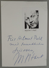 Autogramm niederl&auml;ndischer Schriftsteller Maarten &rsquo;t Hart ca. 2002 (131758)