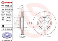 Pack Von 2 - Bremsscheibe 09.9468.21 Brembo FüR Mazda