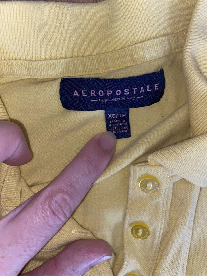 Polo Aeropostale 制服衬衫女孩 XS 码 3 件套纯色衬衫 — 第 3/4 张图片