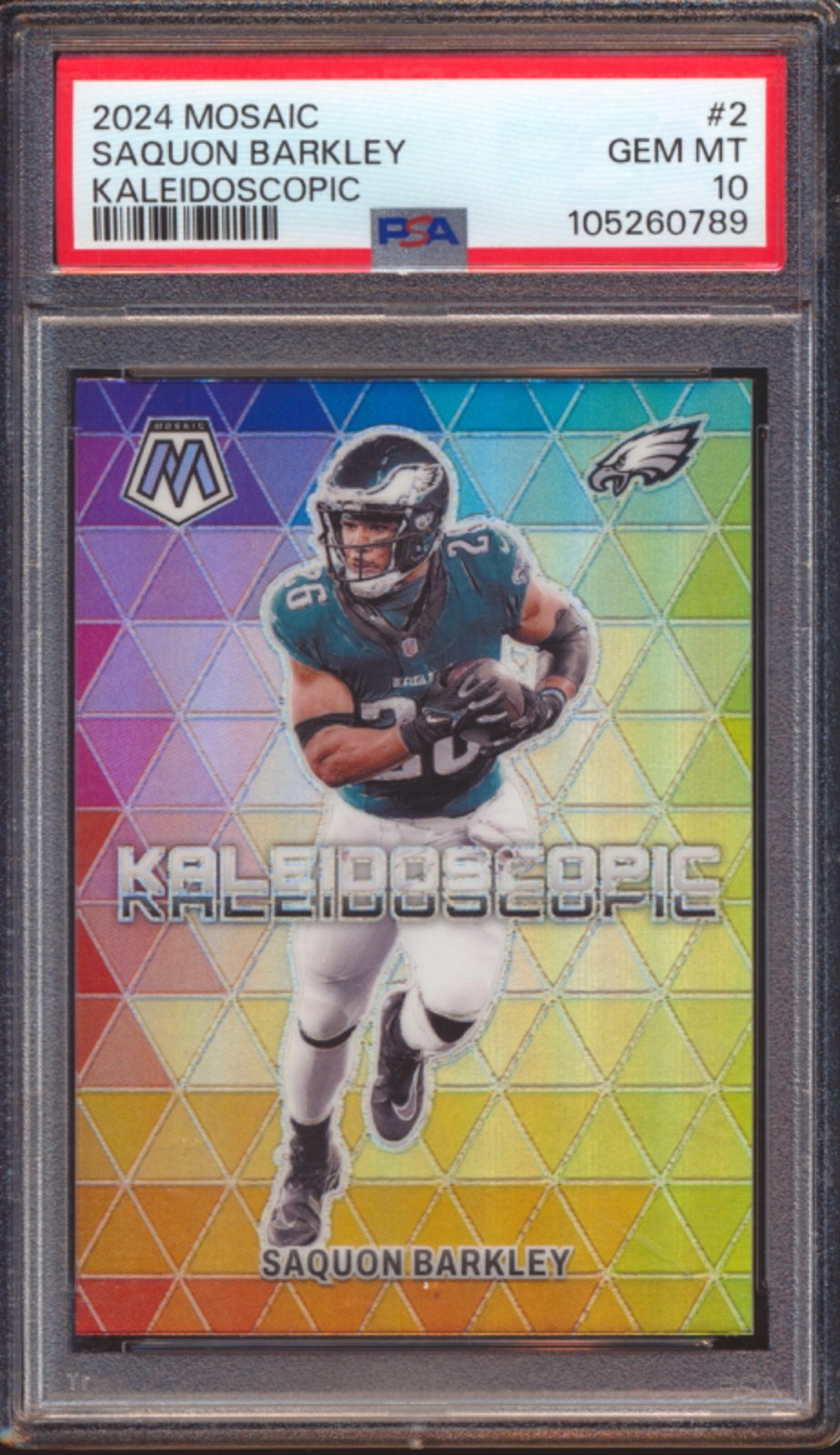 2024 PANINI MOSAIC SAQUON BARKLEY KALEIDOSCOPIC PSA 10!
