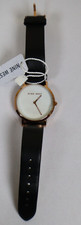 Nine West  Felicity Analog NIB Unisex Watch Plain Round Face Black Band Works