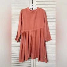 Molo Coral Long Sleeve Kids Dress. NWT. Size Fits 7/8 Years. Ceelo. Faded Rose