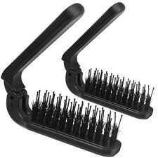 Foldable Hair Brush Travel Hairbrush Boar Bristle Pocket Comb for Women and Men