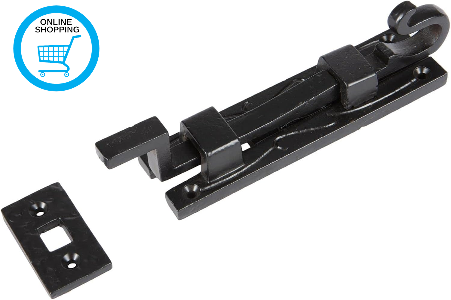 Cranked Shepherd'S Crook Bolt - W145Mm - Black