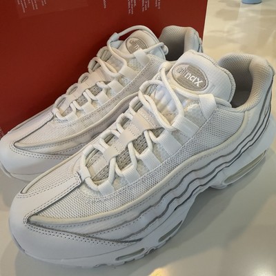 Nike Air Max 95 Essential Triple White Grey Mens Running CT1268 100 - SIZE 7