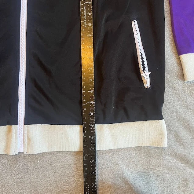 Chaqueta de chándal para hombre LRG The Orignial Research Group 3X-grande negra/púrpura/blanca Foto 3 de 4