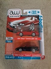 Auto world 1:64 2 Pack F-Bodies 91 Chevy Camaro 96 Pontiac Firebird Conv NEW