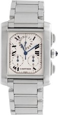 Cartier Tank Francaise 2303 Stainless Steel White dial 28mm Quartz watch