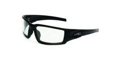 Uvex Hypershock Safety Glasses, Black Frame with Clear One Size,