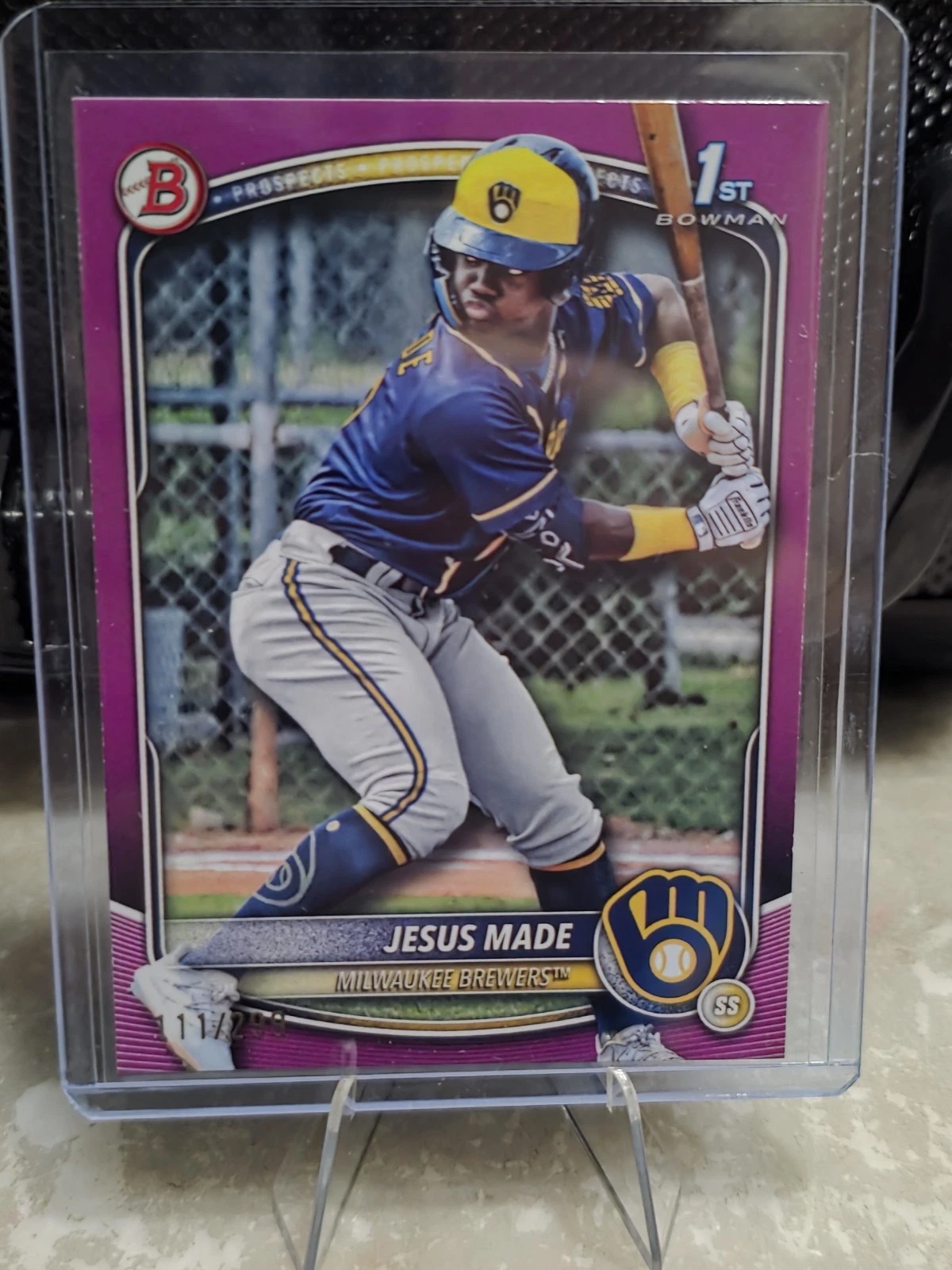 2025 Bowman - Prospects Jesus Made #BP-66 Fuchsia /299 (RC)