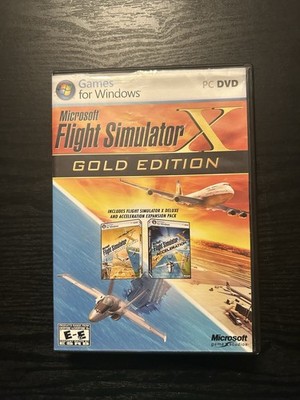 Microsoft Flight Simulator x Gold Edition PC Two Disc Set.