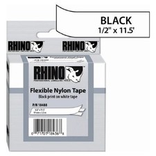 Dymo Rhino Flexible Nylon Label 12mm - 1/2" Tape, 18488 White