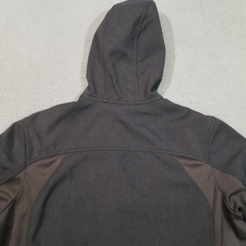 prAna Jacket Mens Large Gray Hooded Water Repellent Soft Shell Hiking Outdoors - Picture 9 of 21