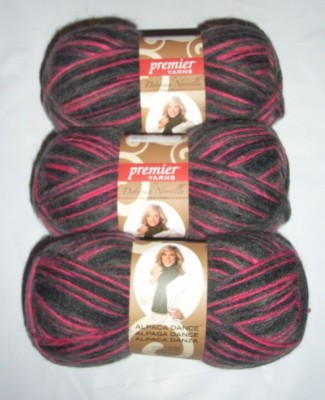 Lot of 3 Skeins Deborah Norville Alpaca Dance Multis Yarn, 3 oz, You Pick Color