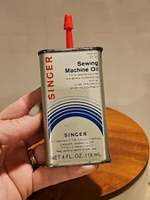 NOS Vintage Singer Sewing Machine handy household oil empty 4 oz. can