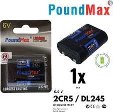2CR5 PoundMax CR245 DL245 EL2CR5 6 V Lithium-Ion Photo Battery High Capacity 