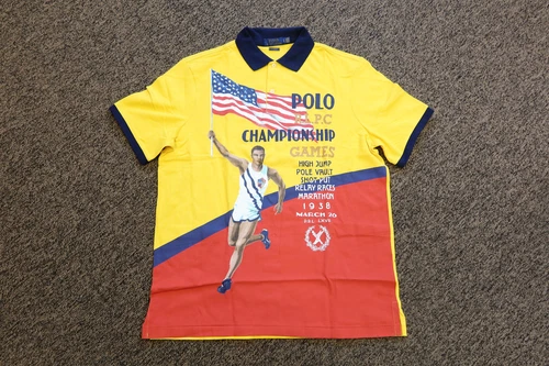 Polo Ralph Lauren Men's Classic Fit RLPC Championship Games Polo Shirt - LARGE