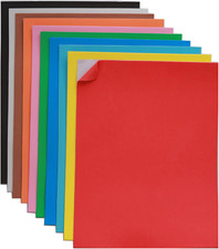 Adhesive EVA Foam Sheets for Crafts, 10 Assorted Colors, 9" X 12", 2Mm Thickness