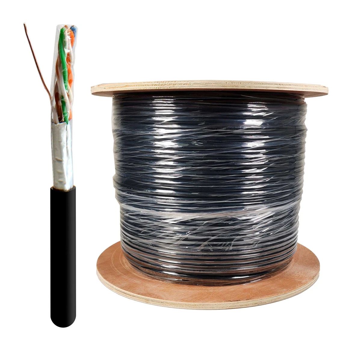 Kenable Cavo Ethernet CAT5e Esterno Direttamente Interrabile 50m - Rame Puro OFC, PoE, Resistente UV - 3