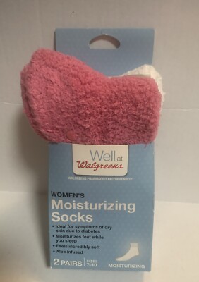 Well At Walgreens Women s Moisturizing Socks Size 7-10