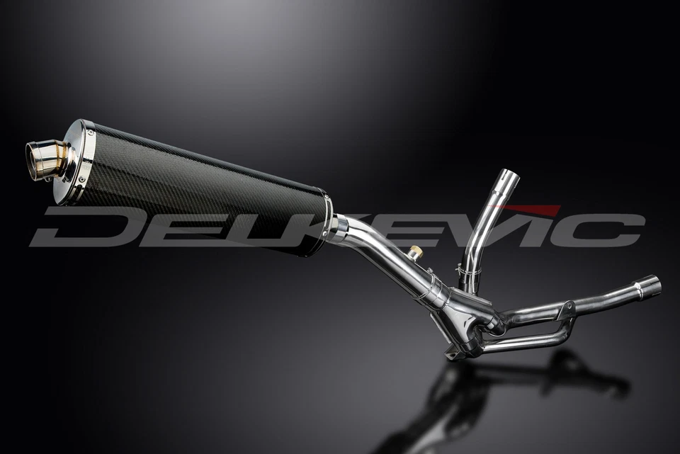 Suzuki DL650 V-Strom 2012-2016 Kit silenciador de escape de carbono ovalado de 18" deslizable Foto 3 de 4