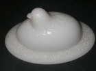 EAPG Westmoreland Specialty Milk Glass Hatching Chick on Egg Lid for Sleigh