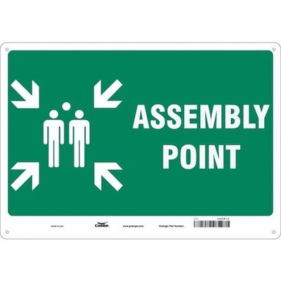 Condor 485H75 Safety Sign,20'' Wx14'' H,0.032'' Thick